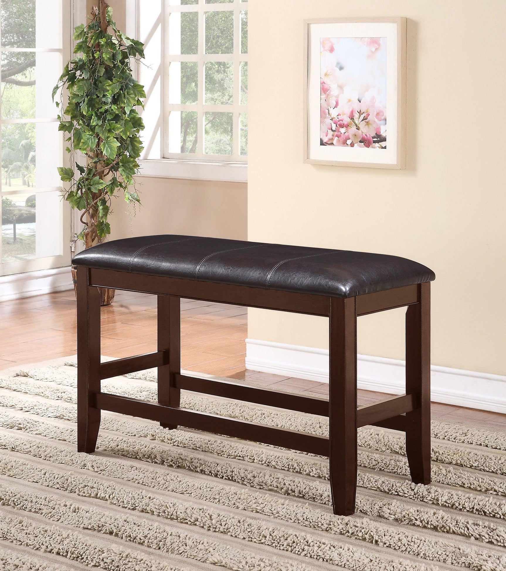 Close-up detail of Fulton Espresso dining set finish