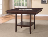 Side angle of the dining set showing chair design