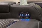Front view of Fyne-Dyme Shadow Faux Leather Power Recliner