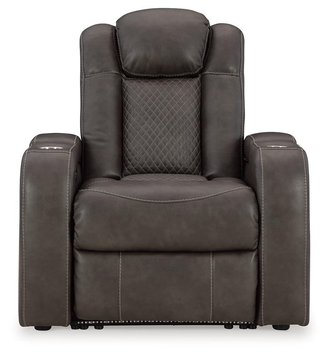 Fyne-Dyme Shadow Faux Leather Power Recliner front view