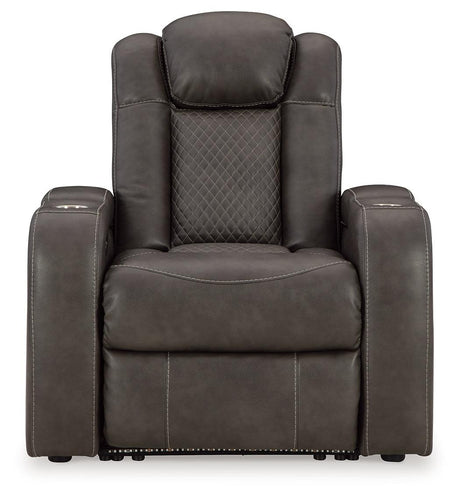 Fyne-Dyme Shadow Faux Leather Power Recliner front view