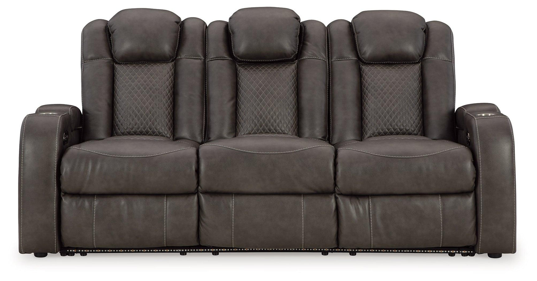Armrest with flip-top storage and cup holder