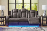 Side view showing reclining position