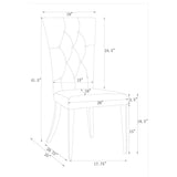 G111101 White Genuine Marble Rectangular Dining Room Set top view