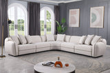 Gaby Beige Fabric 5-Piece Sectional Sofa with Pillows from Decor Furniture