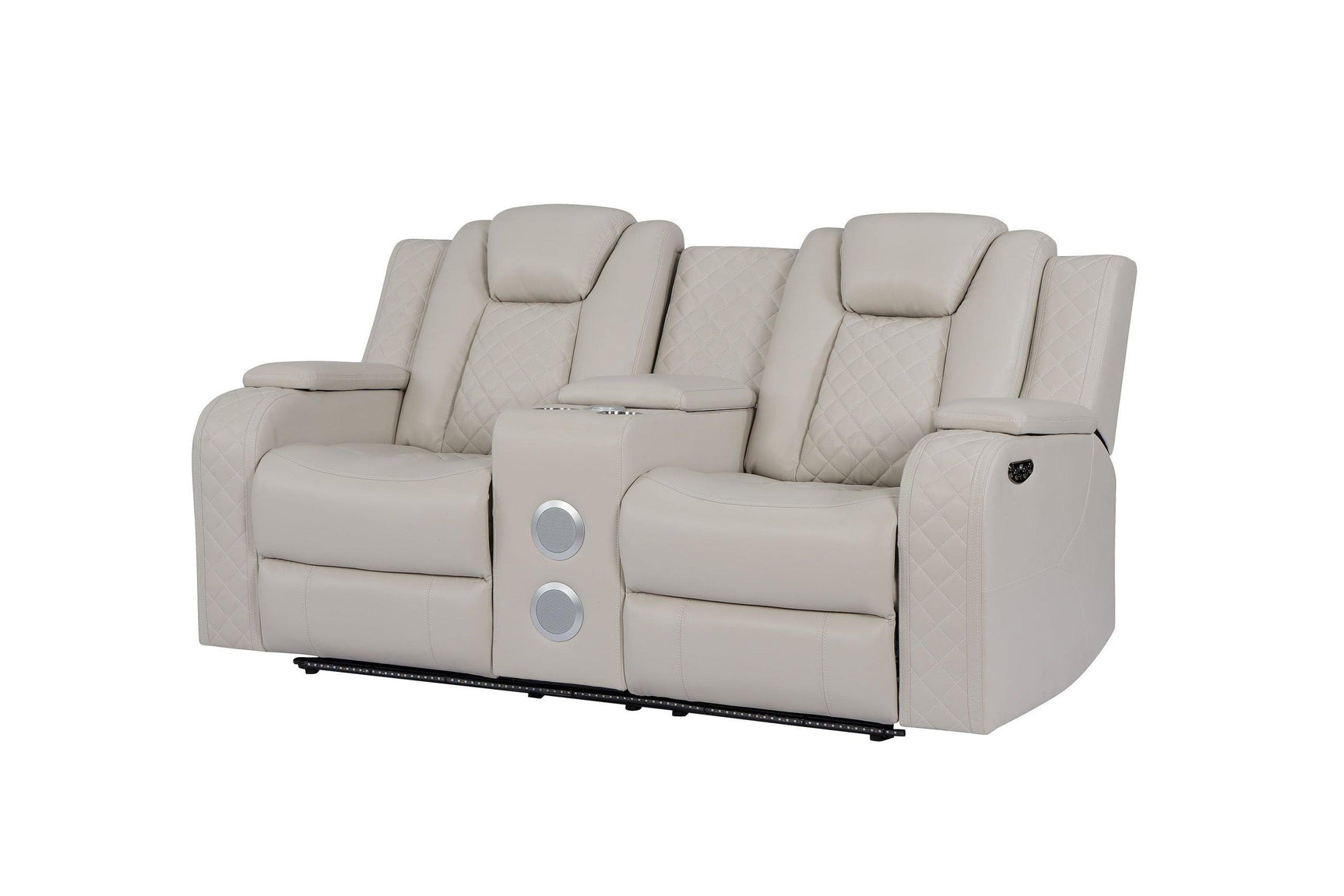 Side view of recliner showing power controls