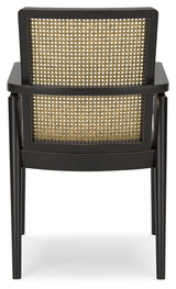Galliden Black Dining Arm Chair back view
