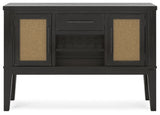 Center drawer open, showing felt-lined bottom