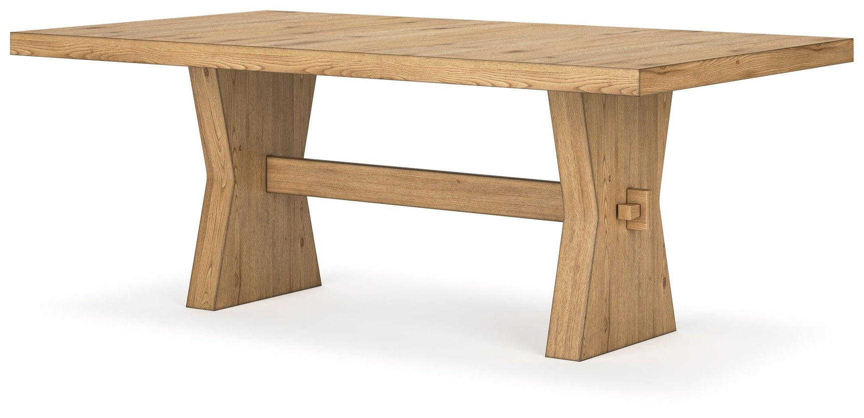 Galliden Dining Table close-up of rustic oak veneer