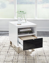 Drawer open showing interior storage