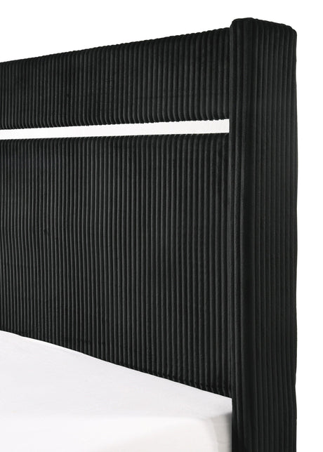 Gennro Black Modern Contemporary Solid Wood 5-Drawers Chest - full product profile