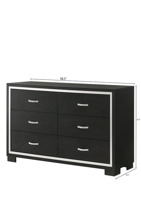Gennro Black dresser top surface detail