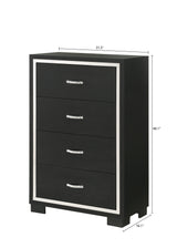 bedroom view of Gennro Black Velvet Upholstered Panel Bedroom Set bed