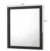 bedroom view of Gennro Black Velvet Upholstered Panel Bedroom Set bed