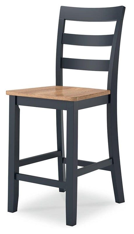 Gesthaven counter height barstool footrest and seat detail