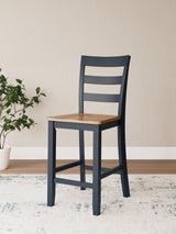 Gesthaven barstool angled side view showing footrest