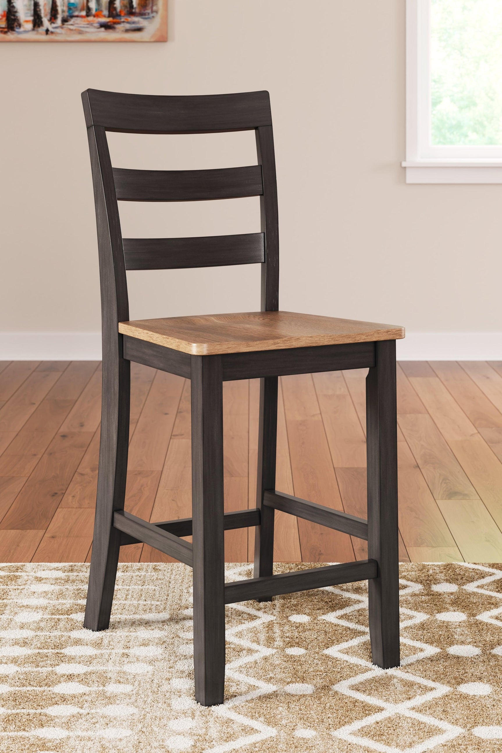 Gesthaven barstool angled view highlighting craftsmanship