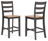 Gesthaven Counter Height Barstool side view showing contoured seat