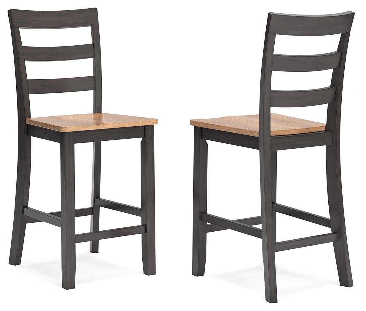 Gesthaven Counter Height Barstool side view showing contoured seat