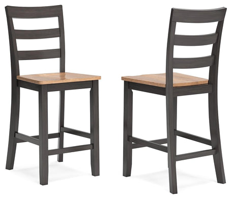 Gesthaven Counter Height Barstool side view showing contoured seat