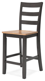 Bottom view showing adjustable levelers on Gesthaven barstool