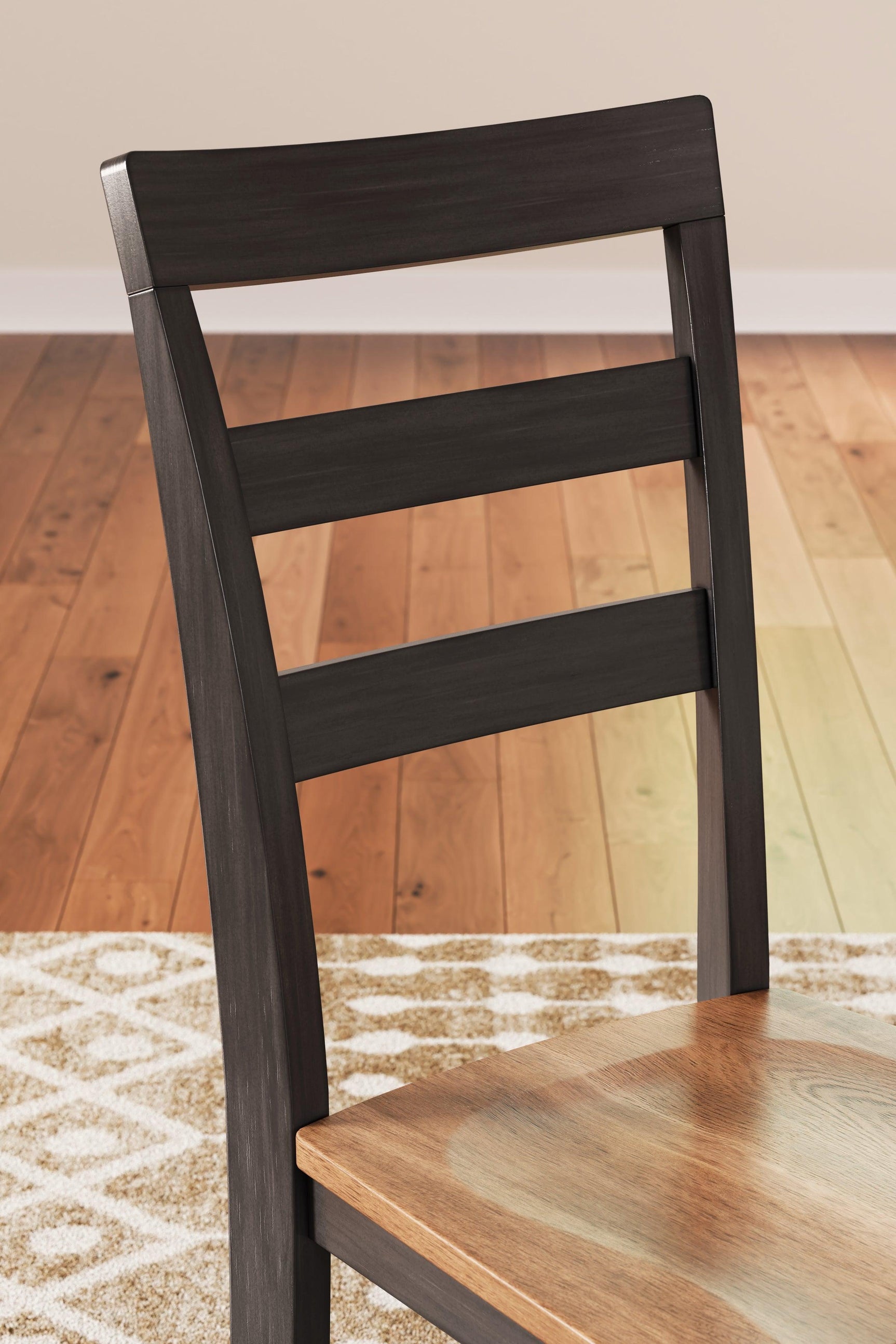 Gesthaven natural brown wood dining chair countertop shot