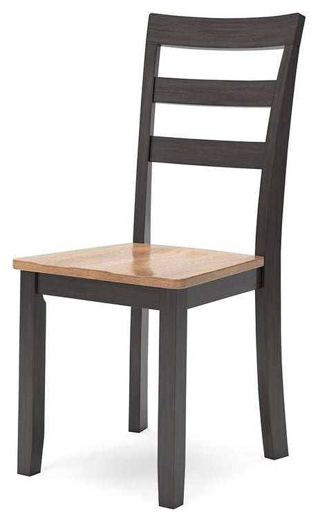 Gesthaven natural brown wood dining chair close-up of seat