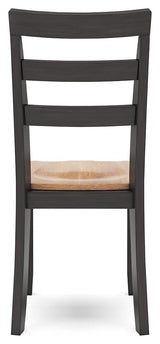 Gesthaven natural brown wood dining chair in dining room setting