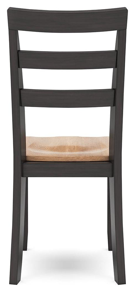 Gesthaven natural brown wood dining chair in dining room setting