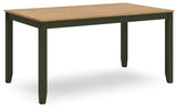 Four solid wood chairs with contoured mango wood veneer seats around the table