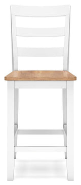 Gesthaven natural white counter height barstool close-up of wood grain