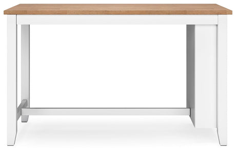 Table seating up to 4 people with natural and white finish