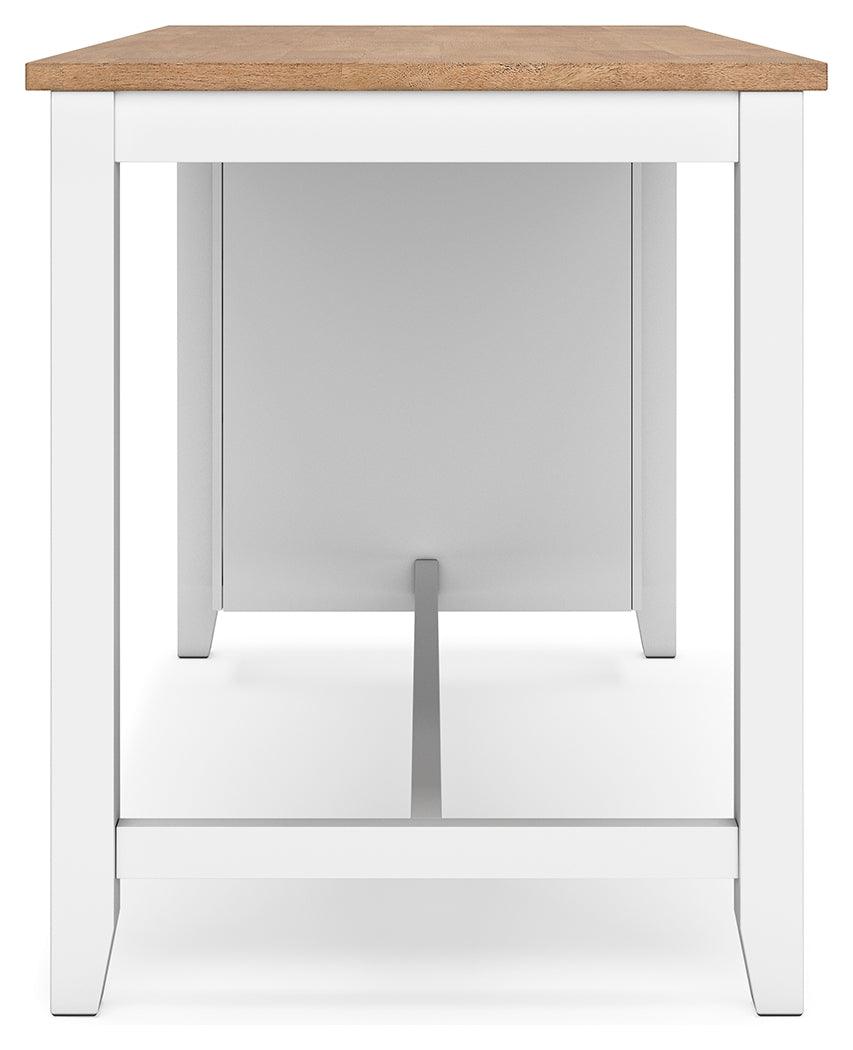 View showing assembly details of Gesthaven dining table