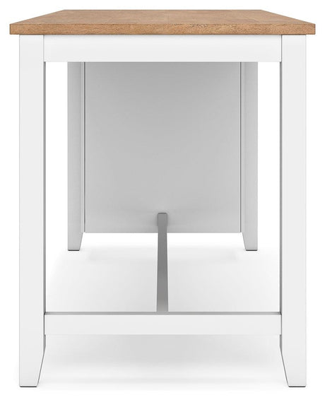 View showing assembly details of Gesthaven dining table