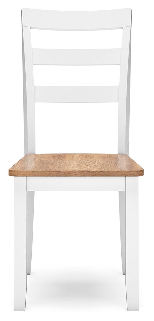 Dining chair adjustable levelers detail
