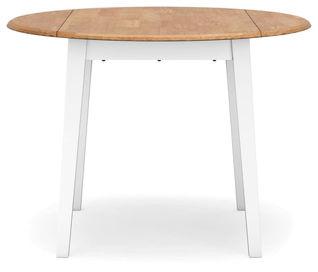 Leg base detail of Gesthaven drop leaf table