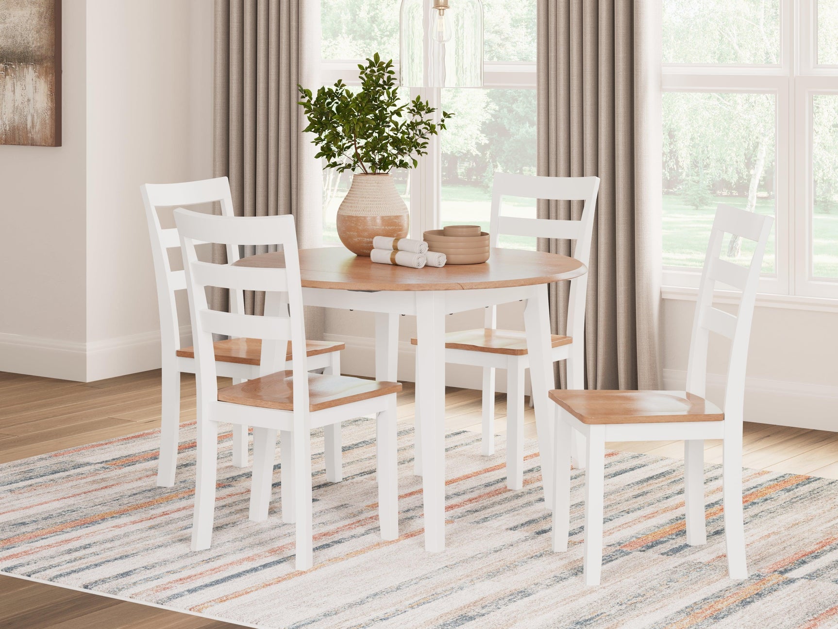Gesthaven drop leaf dining table corner angle