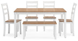 Bench seat and natural wood finish detail