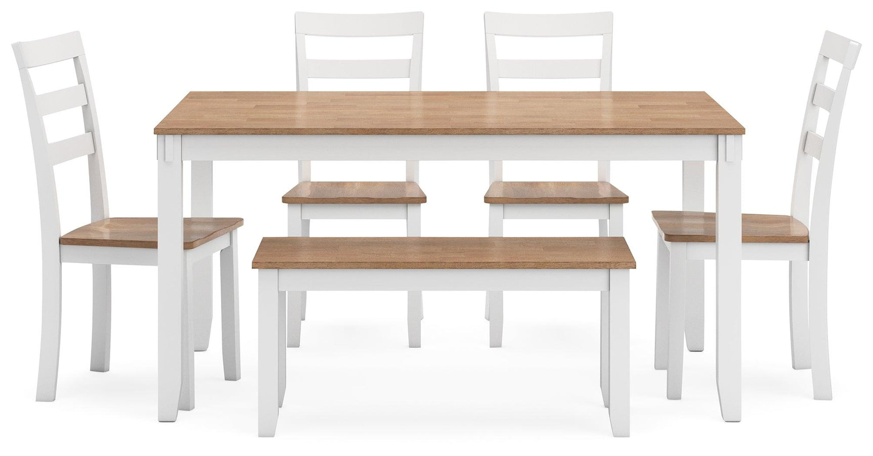 Bench seat and natural wood finish detail