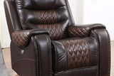 Glendale loveseat console with cupholders and USB charger