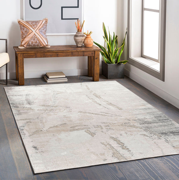 Glitz 710 Carbon area rug top view
