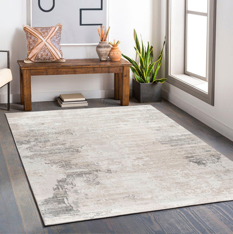 Glitz 715 Carbon area rug 5x7 top view