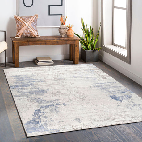 Glitz 715 Steel area rug 5x7 top view