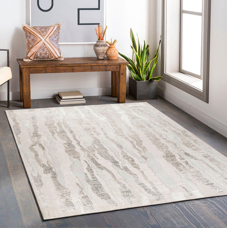 Glitz 716 Carbon 5x7 area rug top view