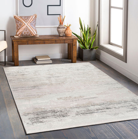 Glitz 717 Carbon 5x7 area rug flat lay showing pattern
