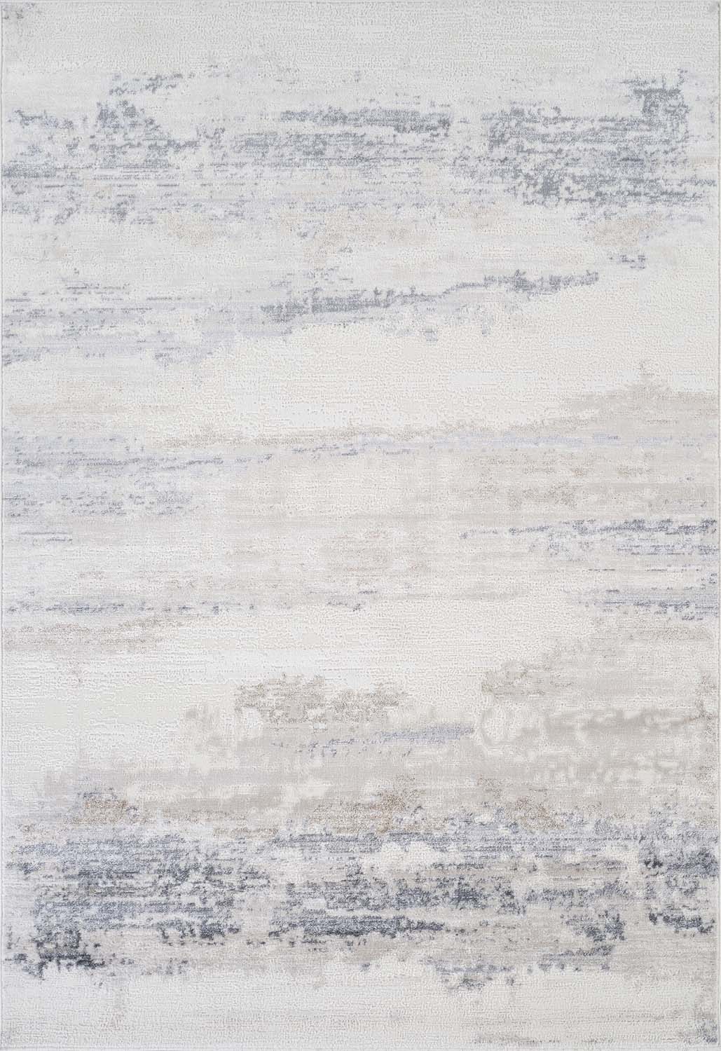Close-up of carbon and white multi-pattern design on Glitz 717 rug