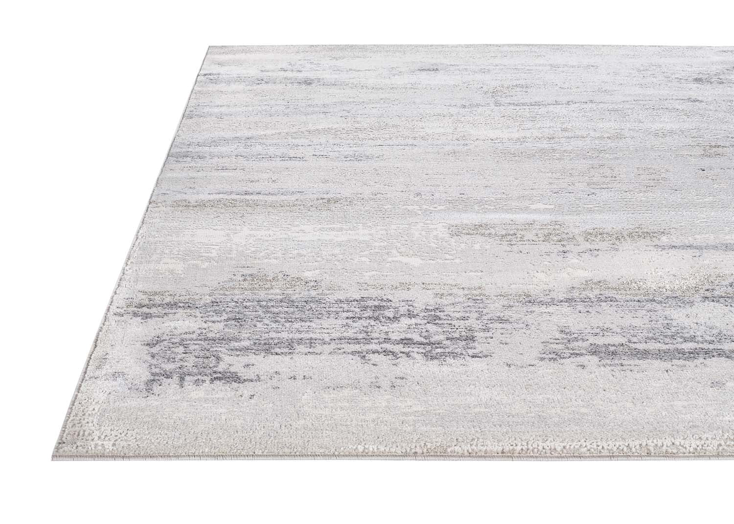 Full view of Glitz 717 Carbon 5x7 rug in showroom