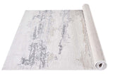Side angle of Glitz 717 Carbon 5x7 area rug