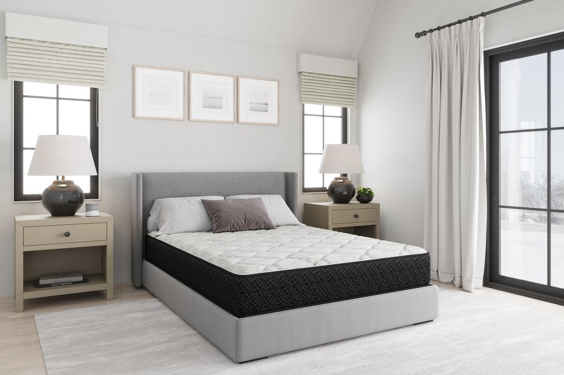 Gold Mattress displayed in bedroom setting