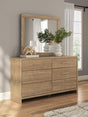 Gramburg Warm Natural Brown Dresser and Mirror from Decor Furniture